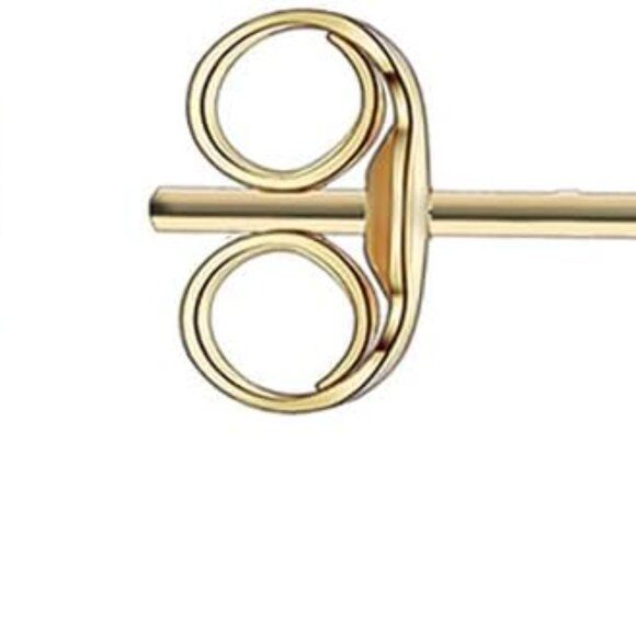 14K Gold Filled Triangle Cubic Zirconia Stud Earrings for Women, Hypoallergenic - Picture 1 of 6